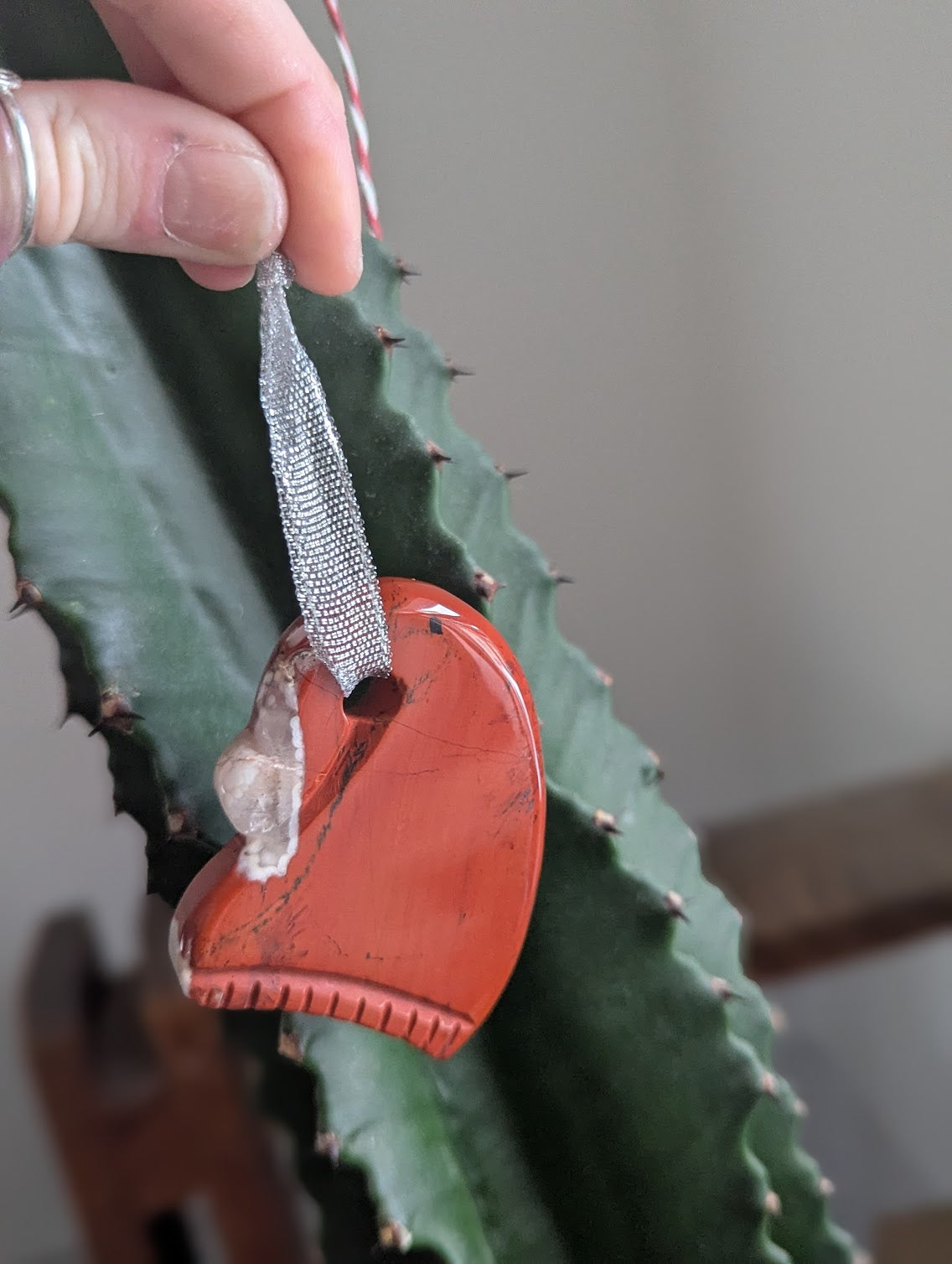 Red Jasper Santa Hat Christmas Decoration (Various Colors Available)