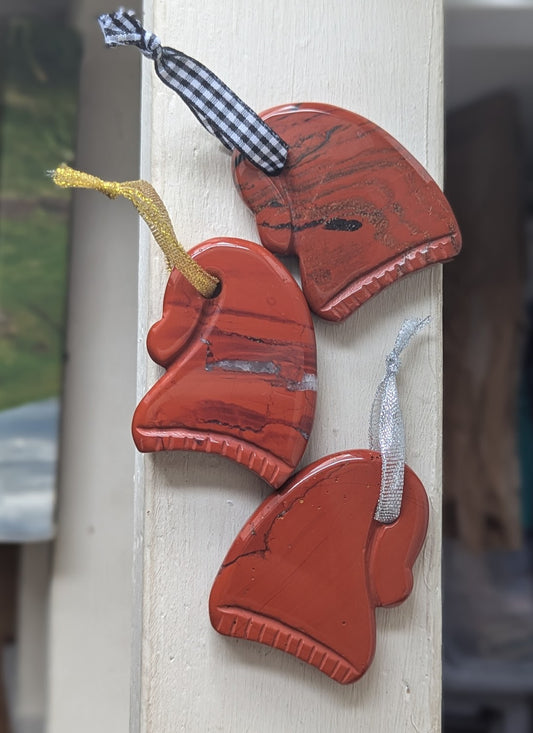 Red Jasper Santa Hat Christmas Decoration (Various Colors Available)