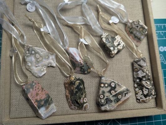 8th Vein Ocean Jasper Tumbled Gemstone Ornament (Various Stones Available)