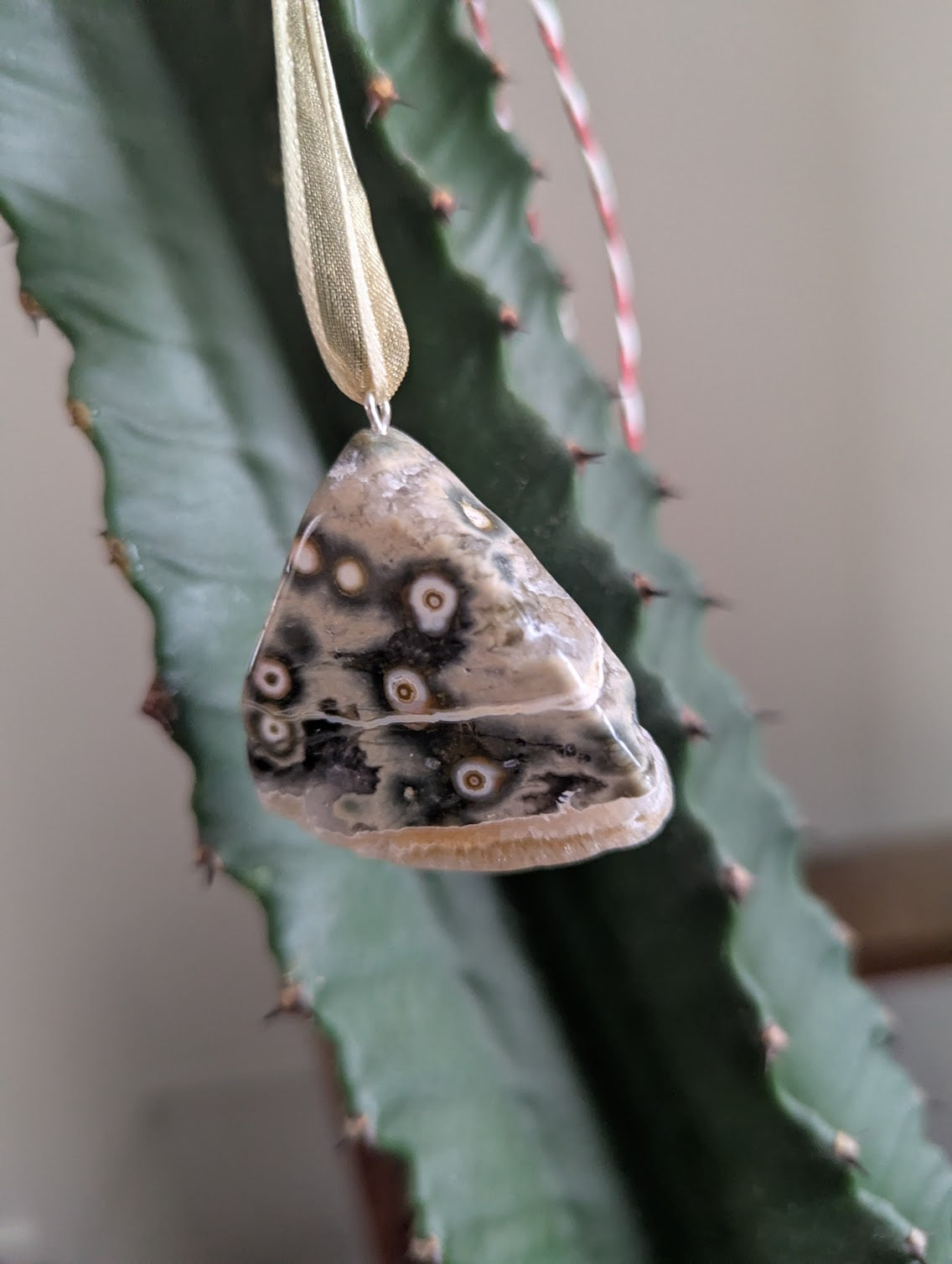 8th Vein Ocean Jasper Tumbled Gemstone Ornament (Various Stones Available)