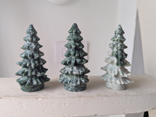 Carved Tree Agate Winter Tree