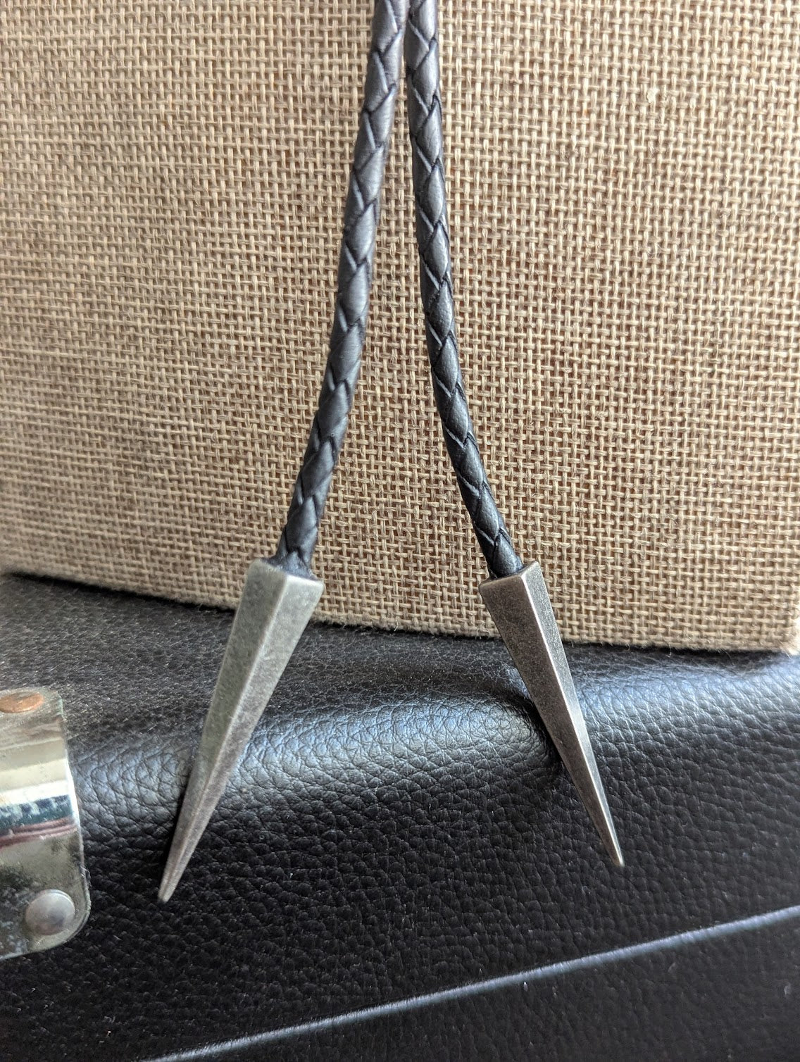 Eudialyte Stamped Bolo Tie