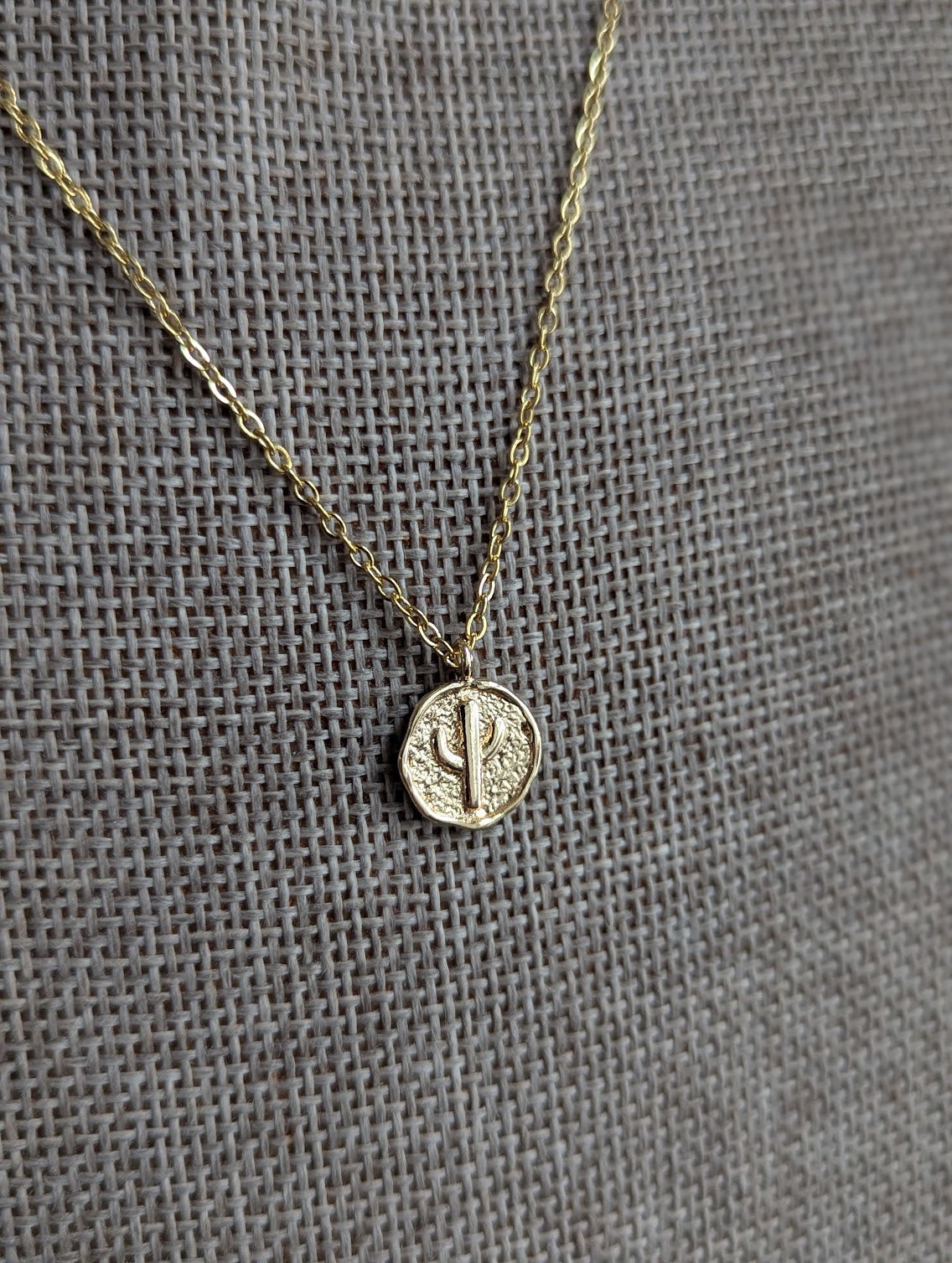 Gold Cactus Gold Necklace