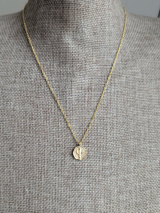 Gold Cactus Gold Necklace