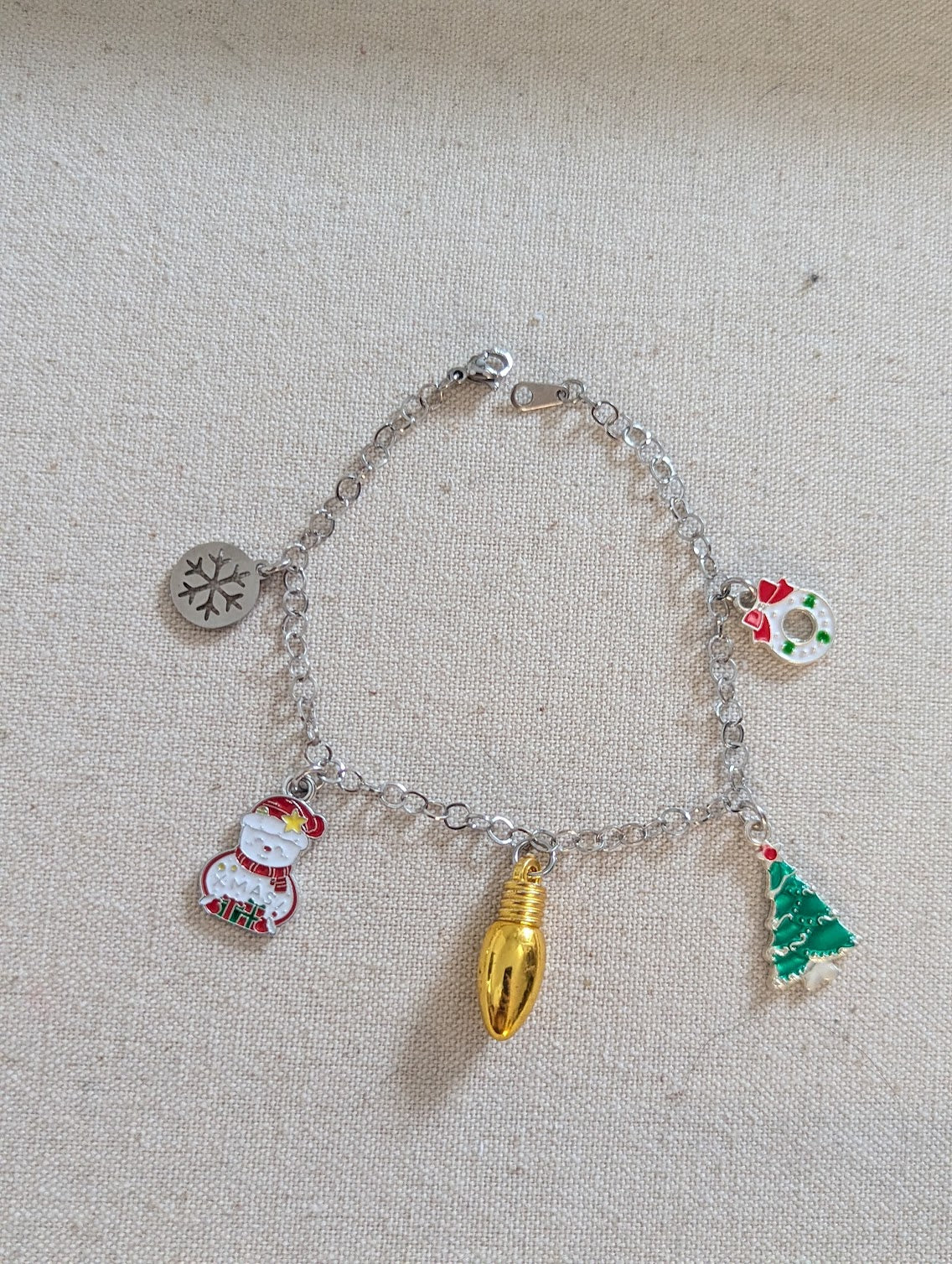 Brass Christmas Charm Bracelet (Various Styles Available)
