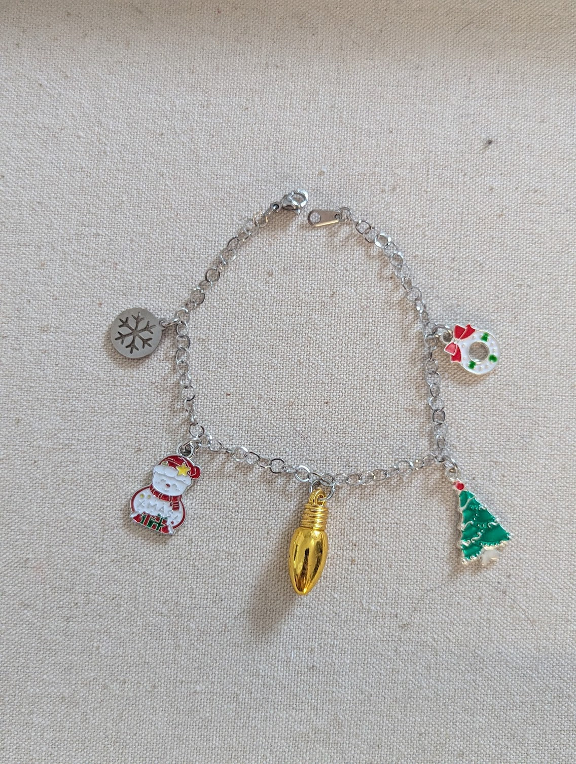 Brass Christmas Charm Bracelet (Various Styles Available)
