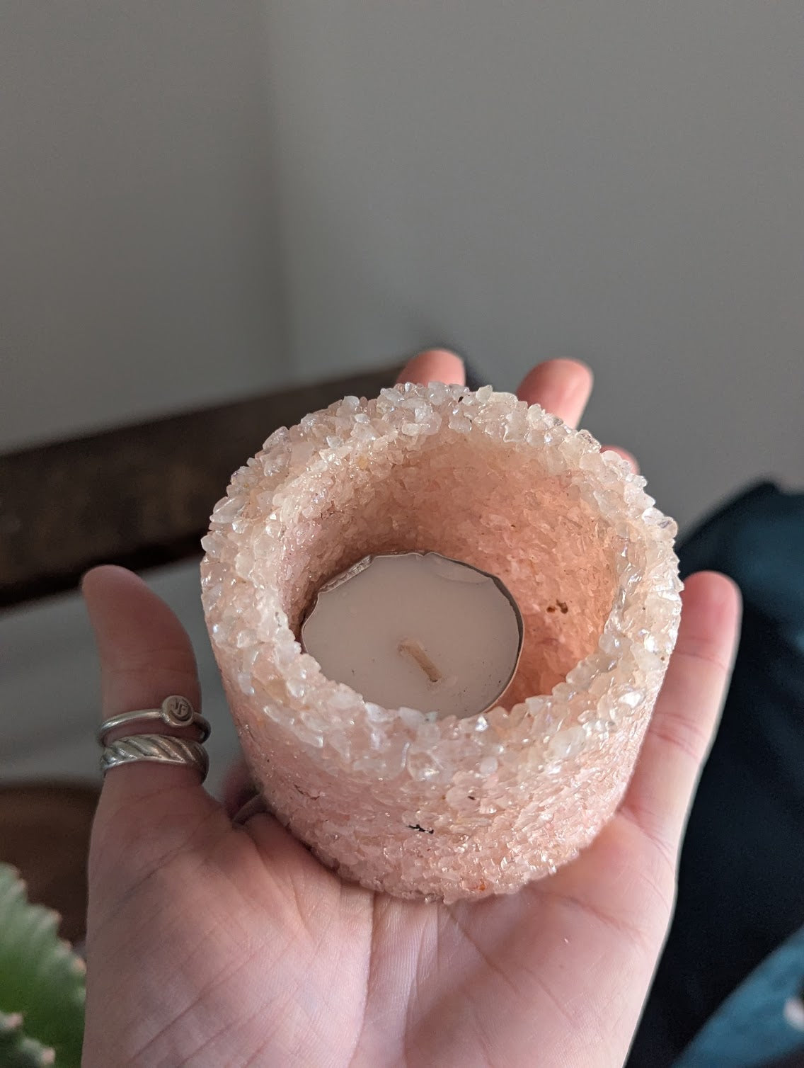 Gemstone Chip Votive Candelholder (Various Gemstones Available)