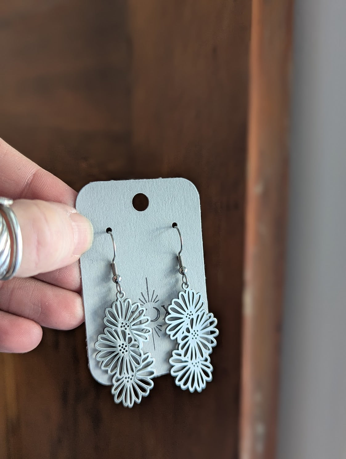 Flower Trio Stainless Steel Earrings (Silver or Gold)