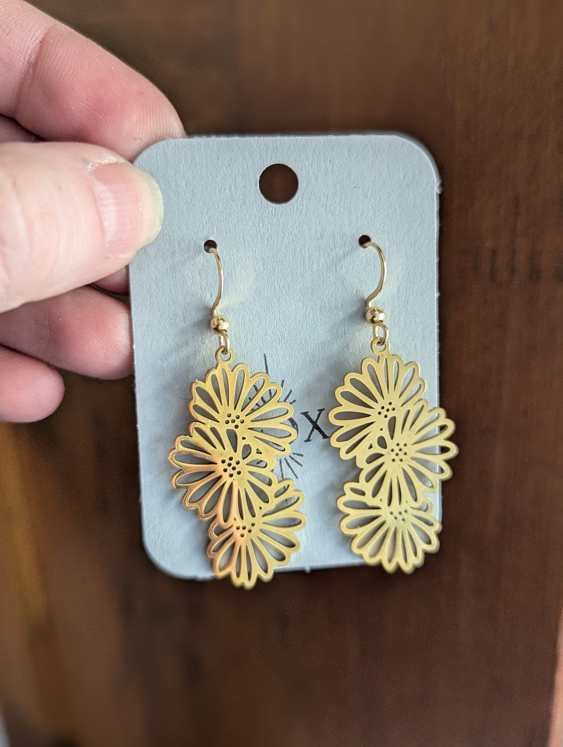 Flower Trio Stainless Steel Earrings (Silver or Gold)