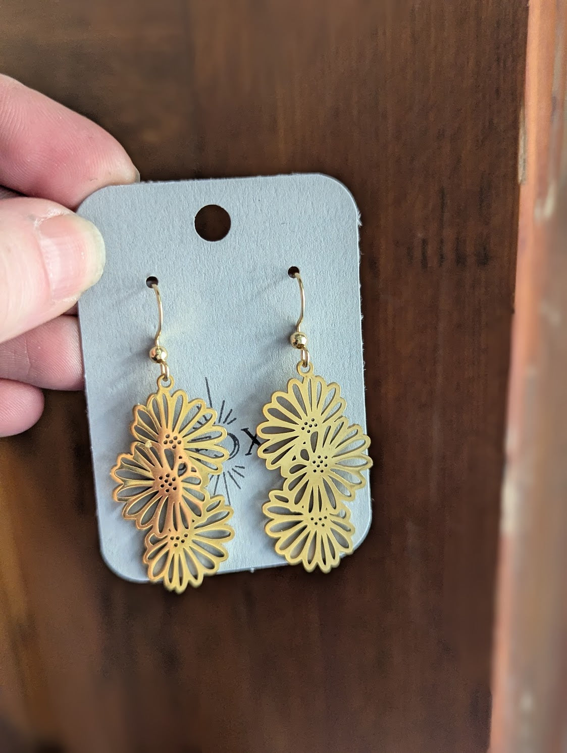 Flower Trio Stainless Steel Earrings (Silver or Gold)