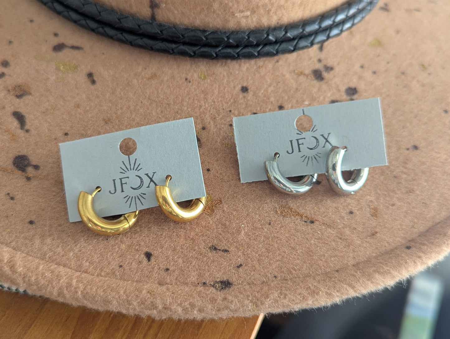 Classic Chunky Hoops (Silver or Gold)