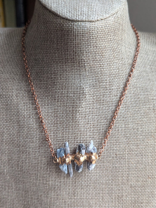 Raw Kyanite Copper Necklace