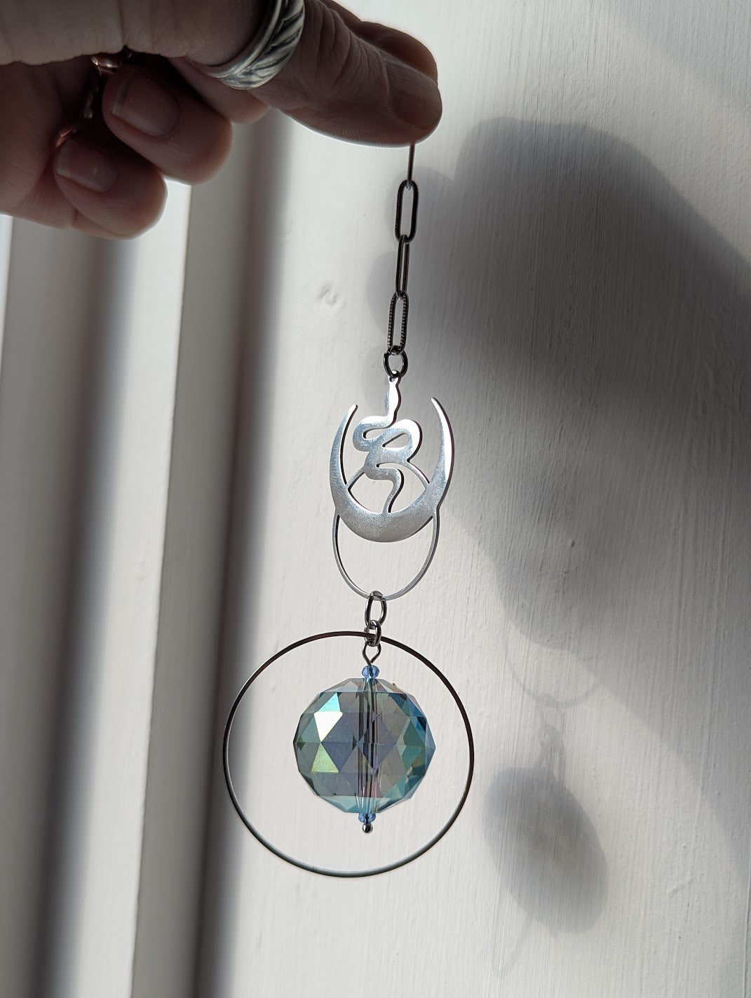 Silver Snake Moon Orbital Sun Catcher