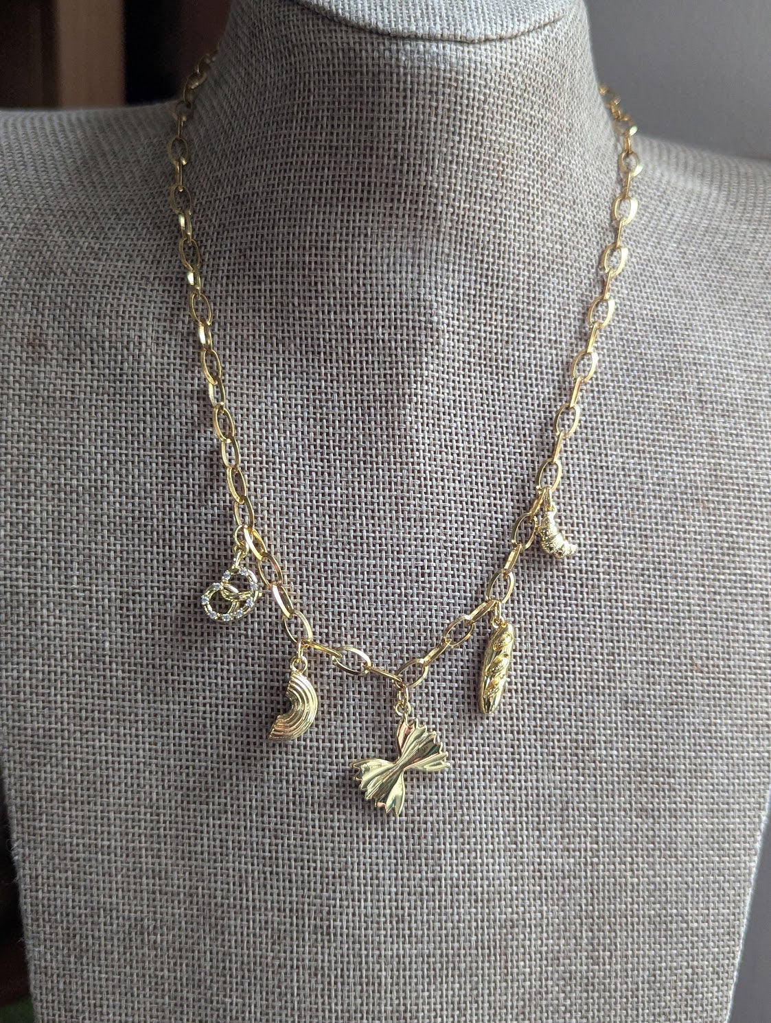 Favorite Foods Gold Charm Necklace