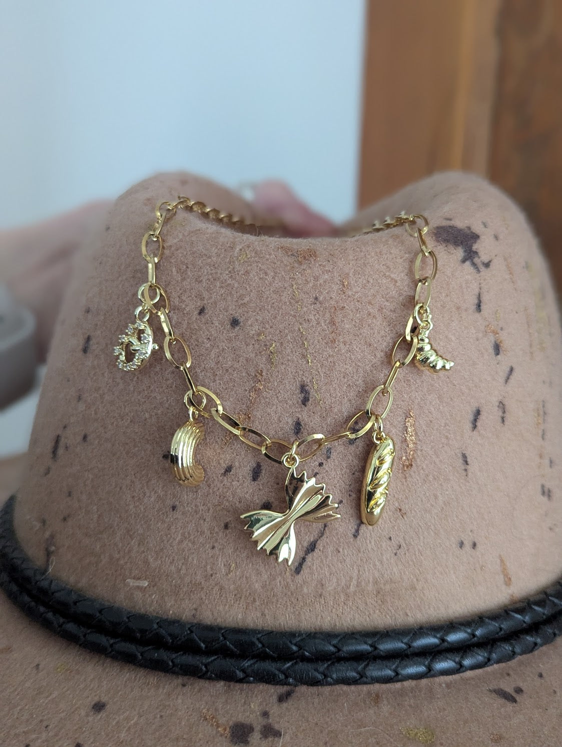 Favorite Foods Gold Charm Necklace