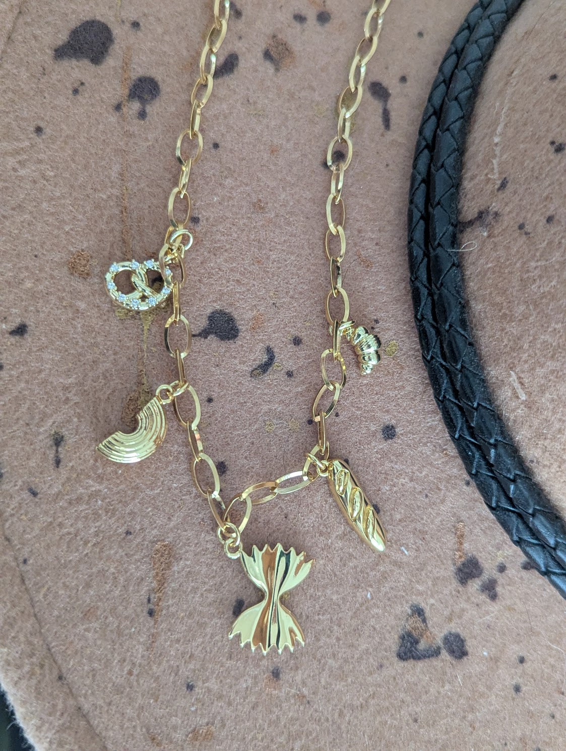 Favorite Foods Gold Charm Necklace