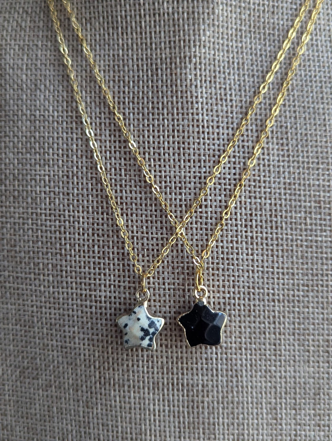 Gemstone Star Gold Stainless Necklace (Various Stone Otions Available)