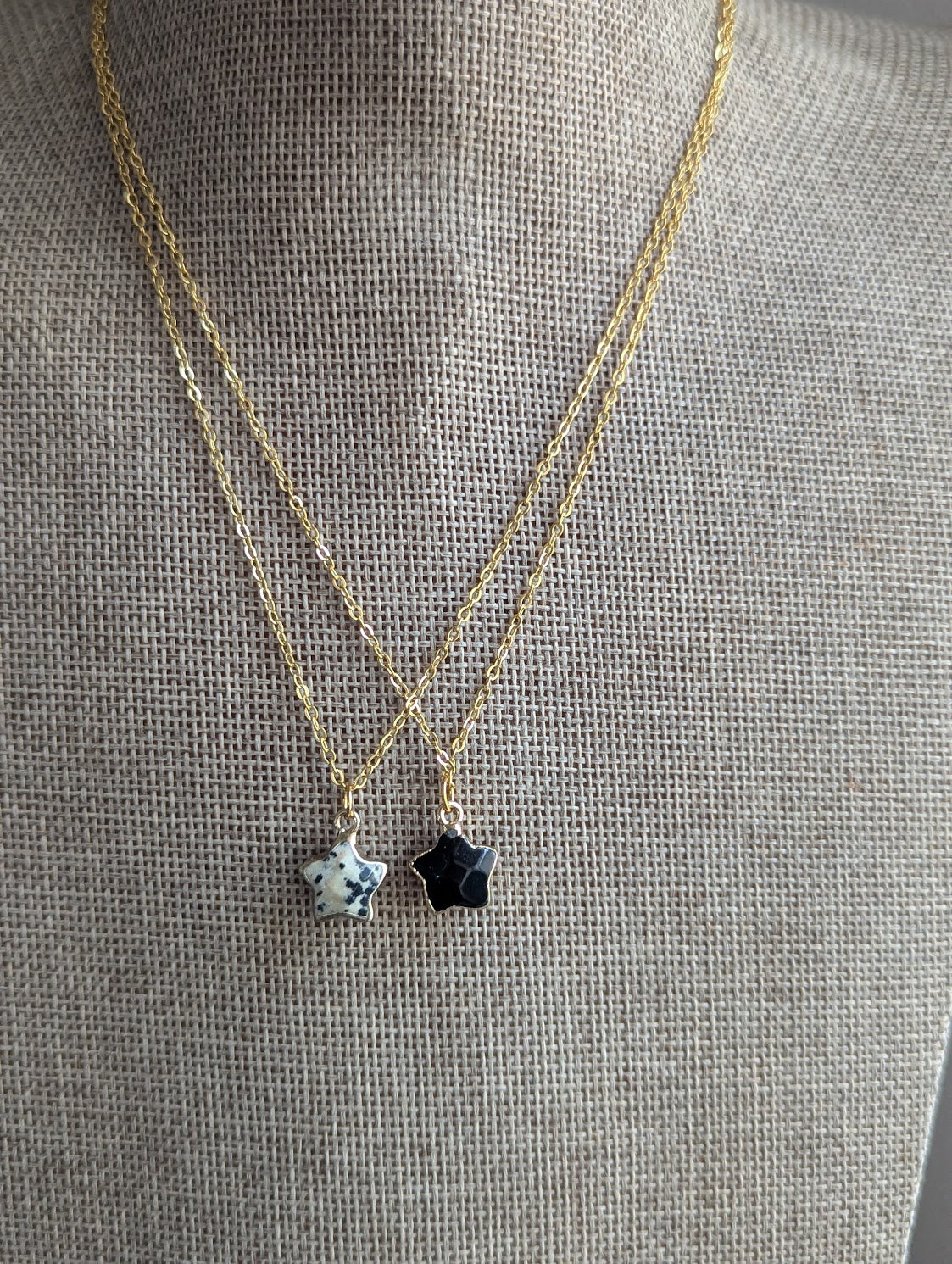 Gemstone Star Gold Stainless Necklace (Various Stone Otions Available)