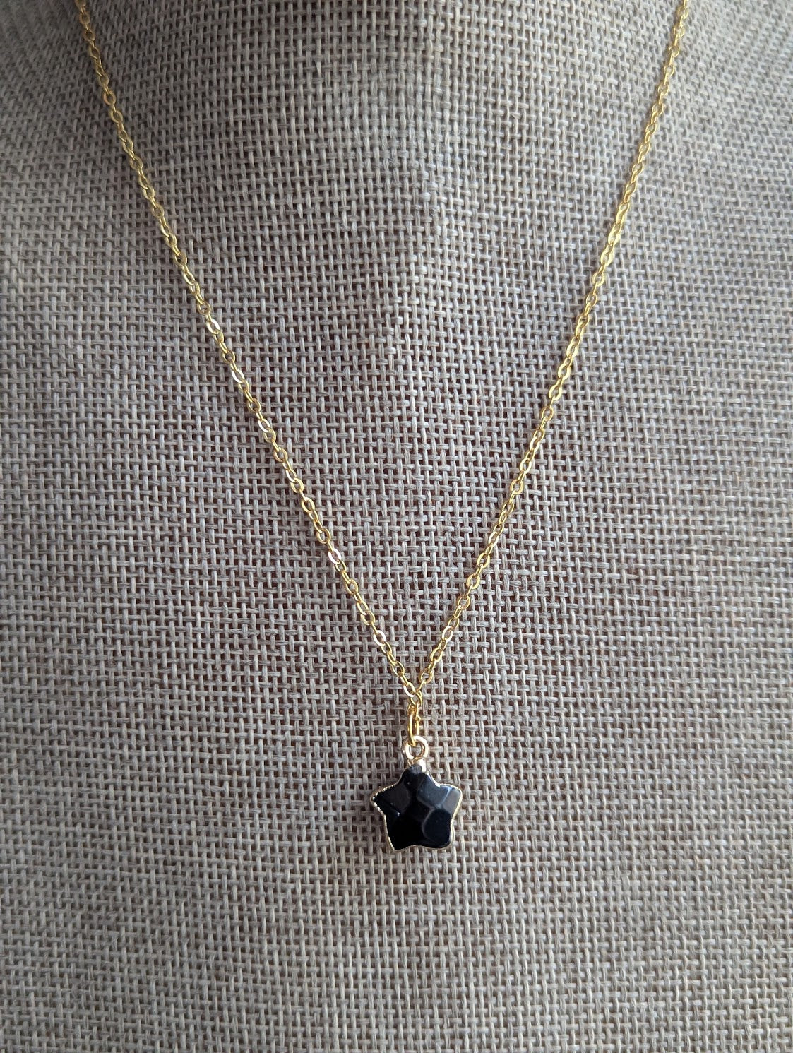 Gemstone Star Gold Stainless Necklace (Various Stone Otions Available)