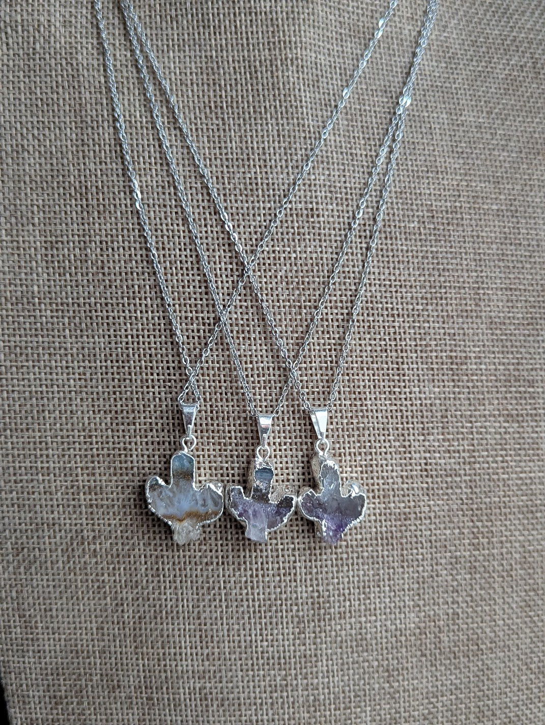 Amethyst Cactus Silver Necklace