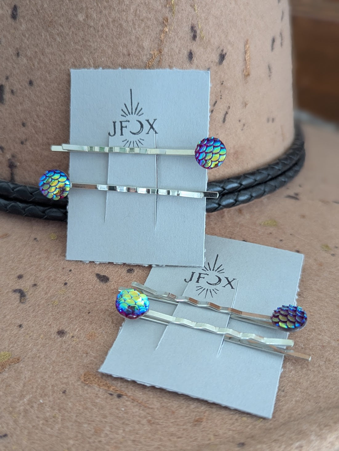 Red Mermaid Bobby Pins Set of 2