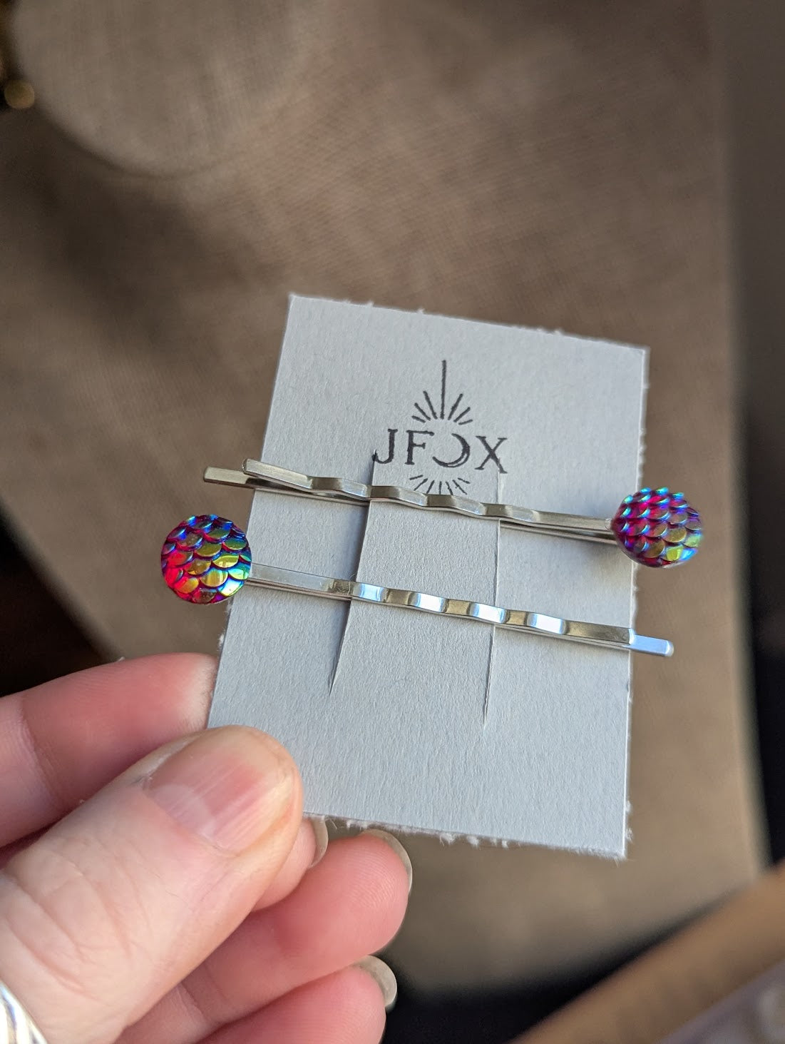 Red Mermaid Bobby Pins Set of 2