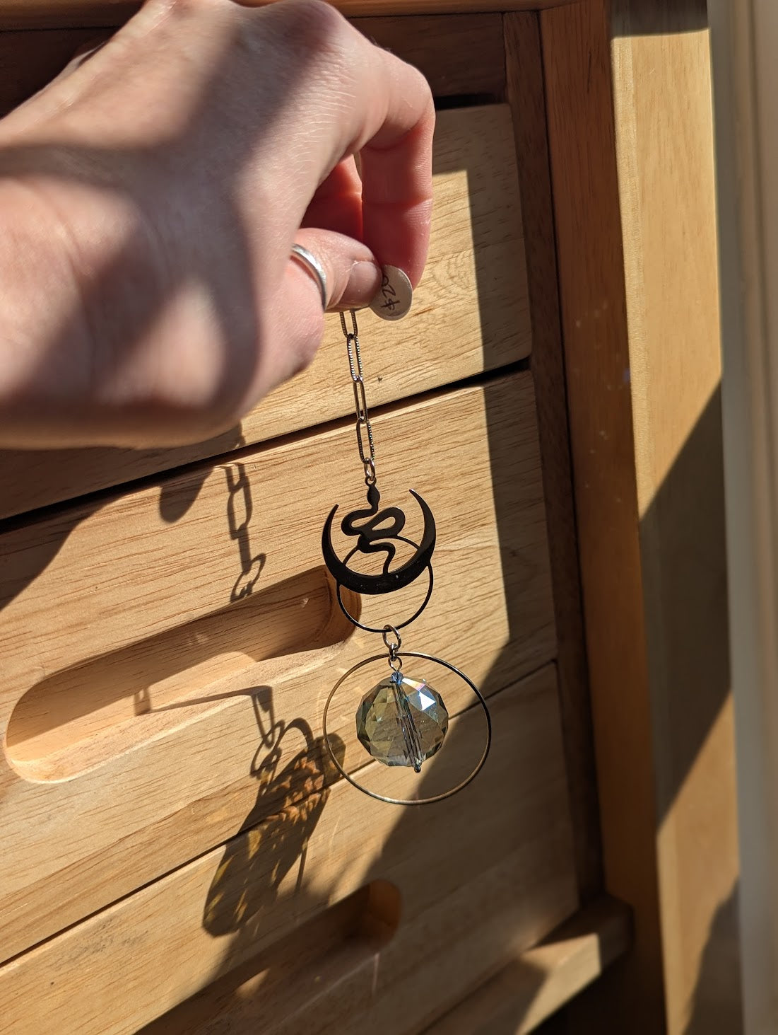 Silver Snake Moon Orbital Sun Catcher