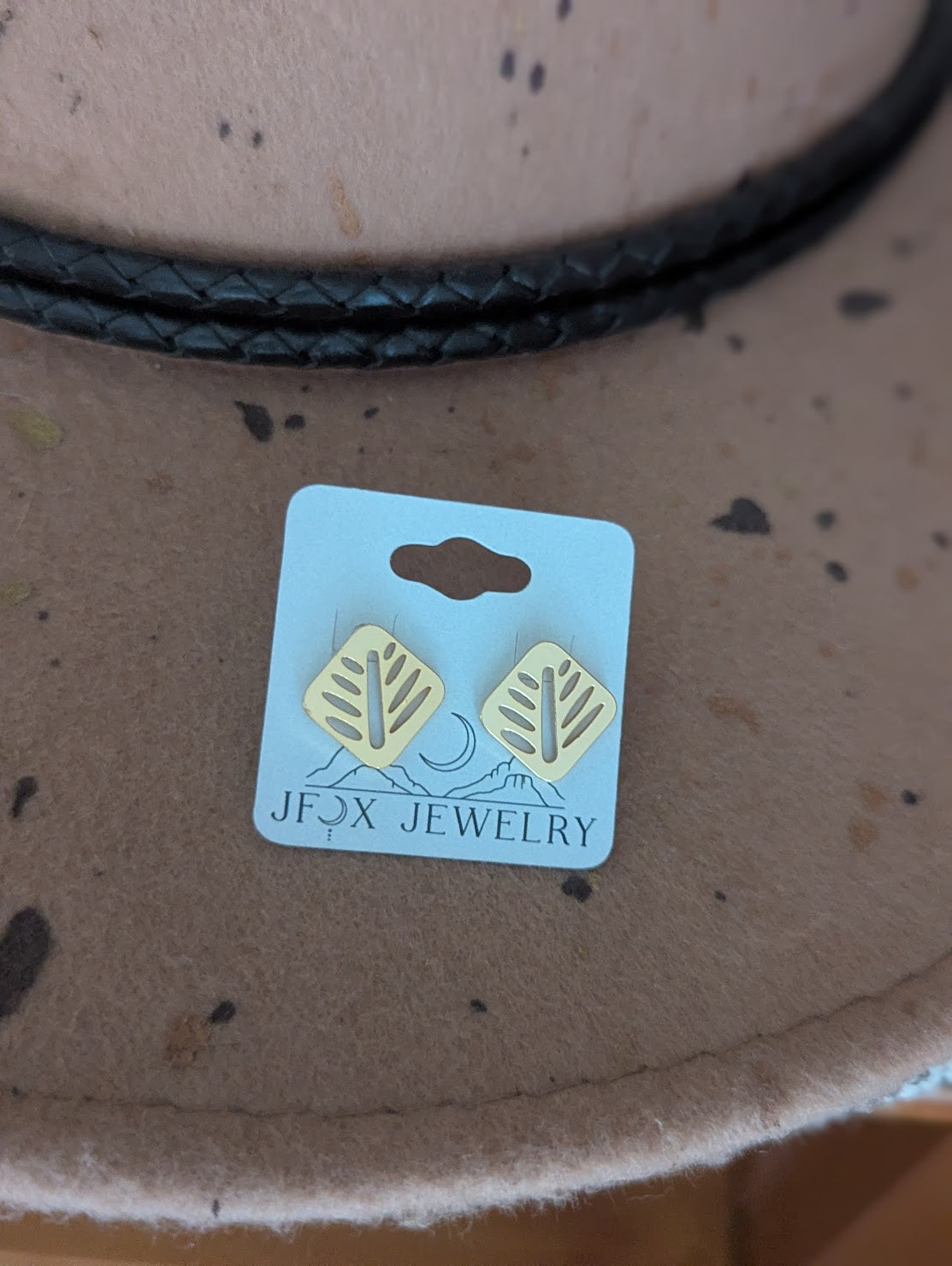 Gold Leaf Diamond Studs