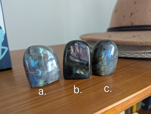 Small Tumbled Flashy Labradorite Standing Forms (Various Options Available)