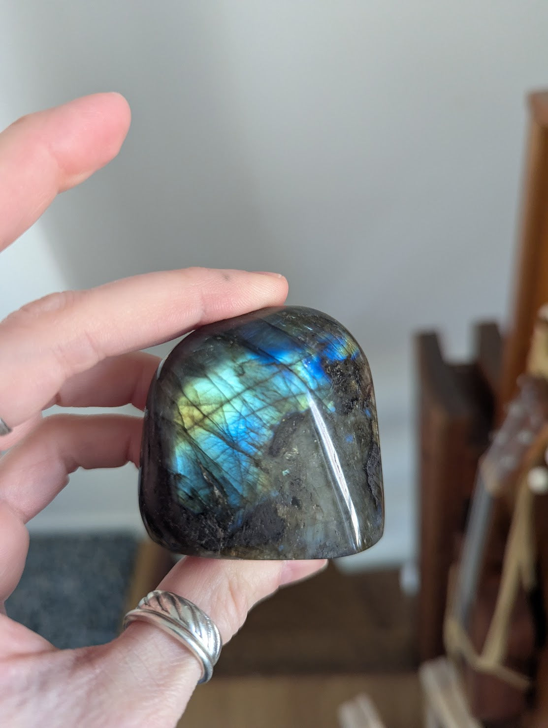 Medium Tumbled Flashy Labradorite Standing Forms (Various Options Available)