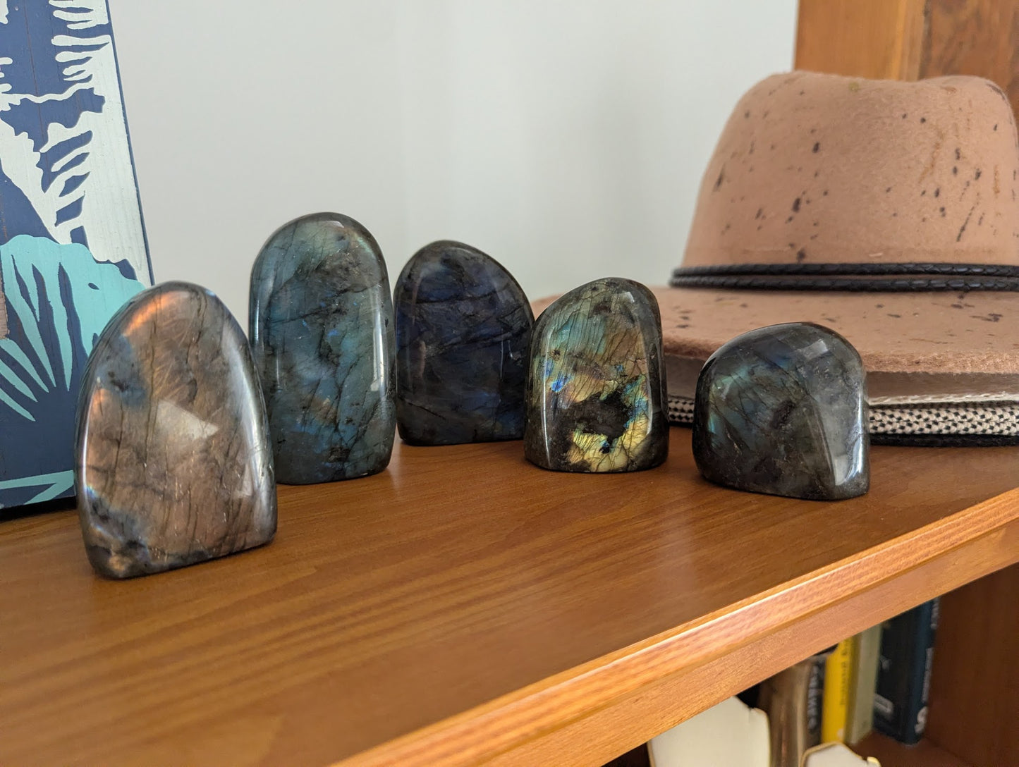 Medium Tumbled Flashy Labradorite Standing Forms (Various Options Available)