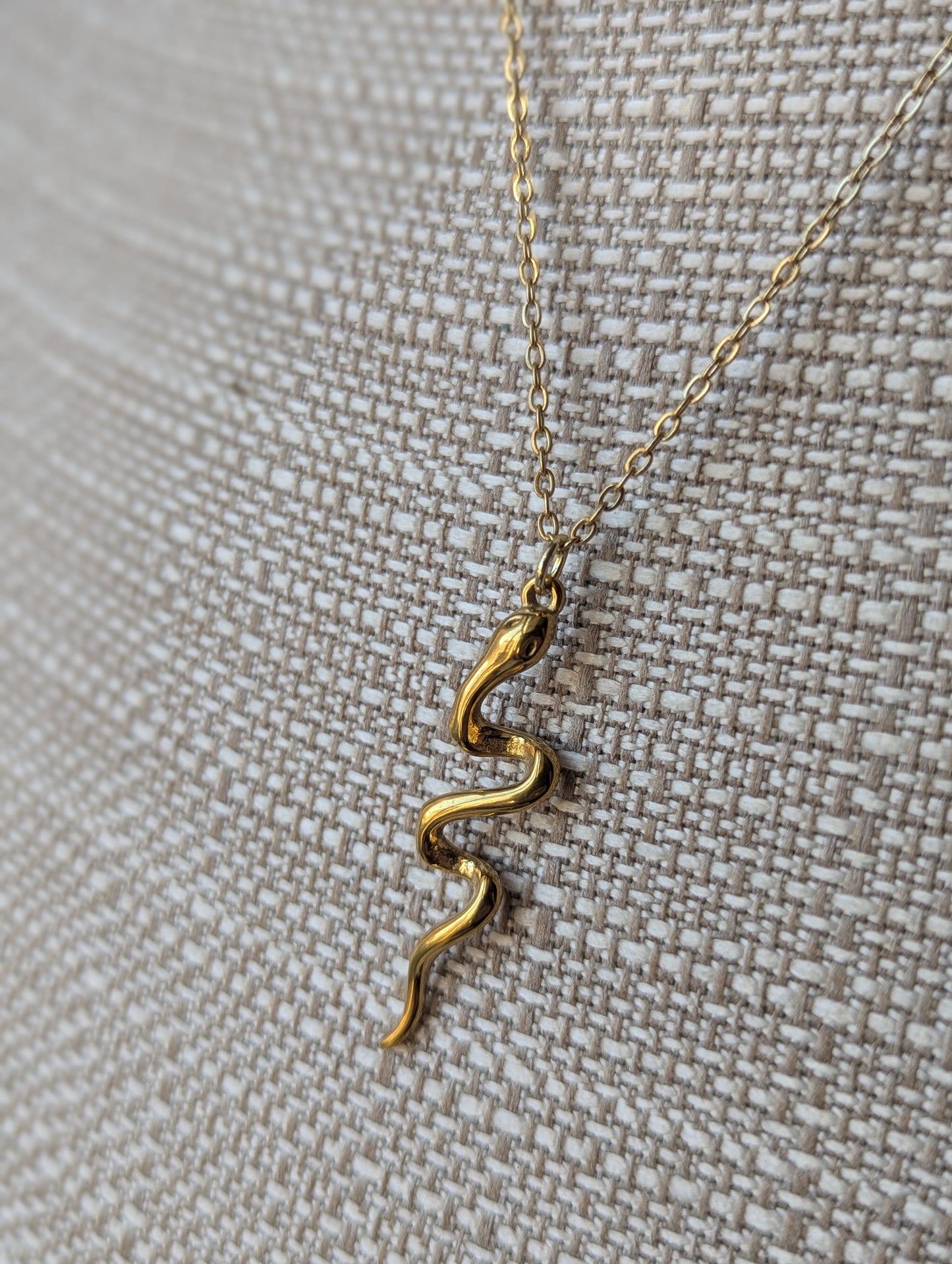 Gold Twisted Snake Necklace