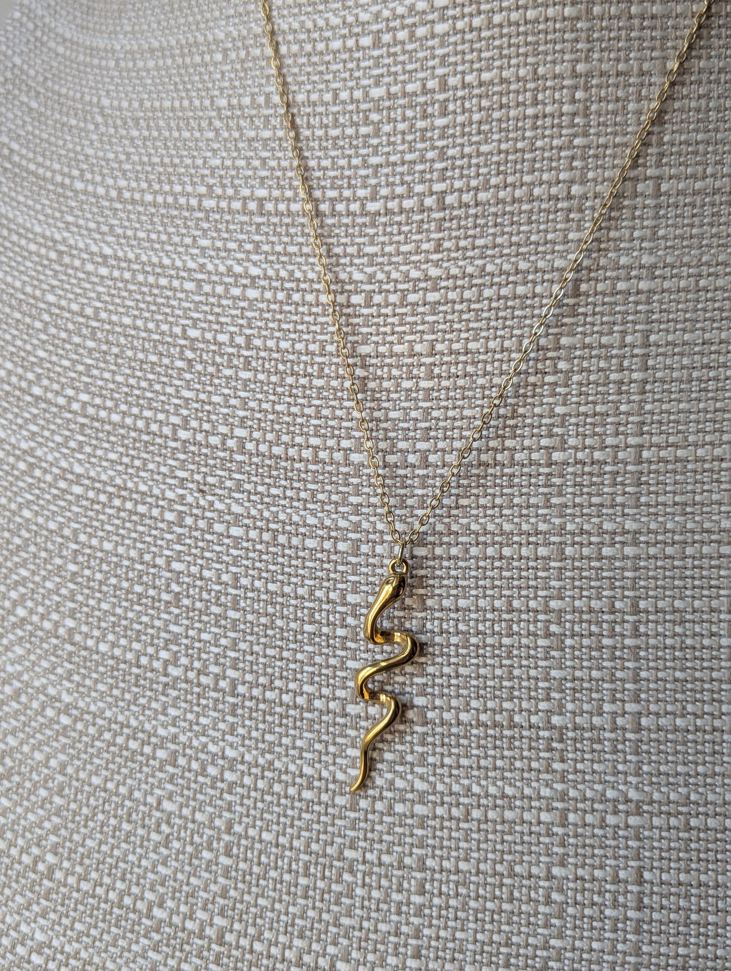 Gold Twisted Snake Necklace