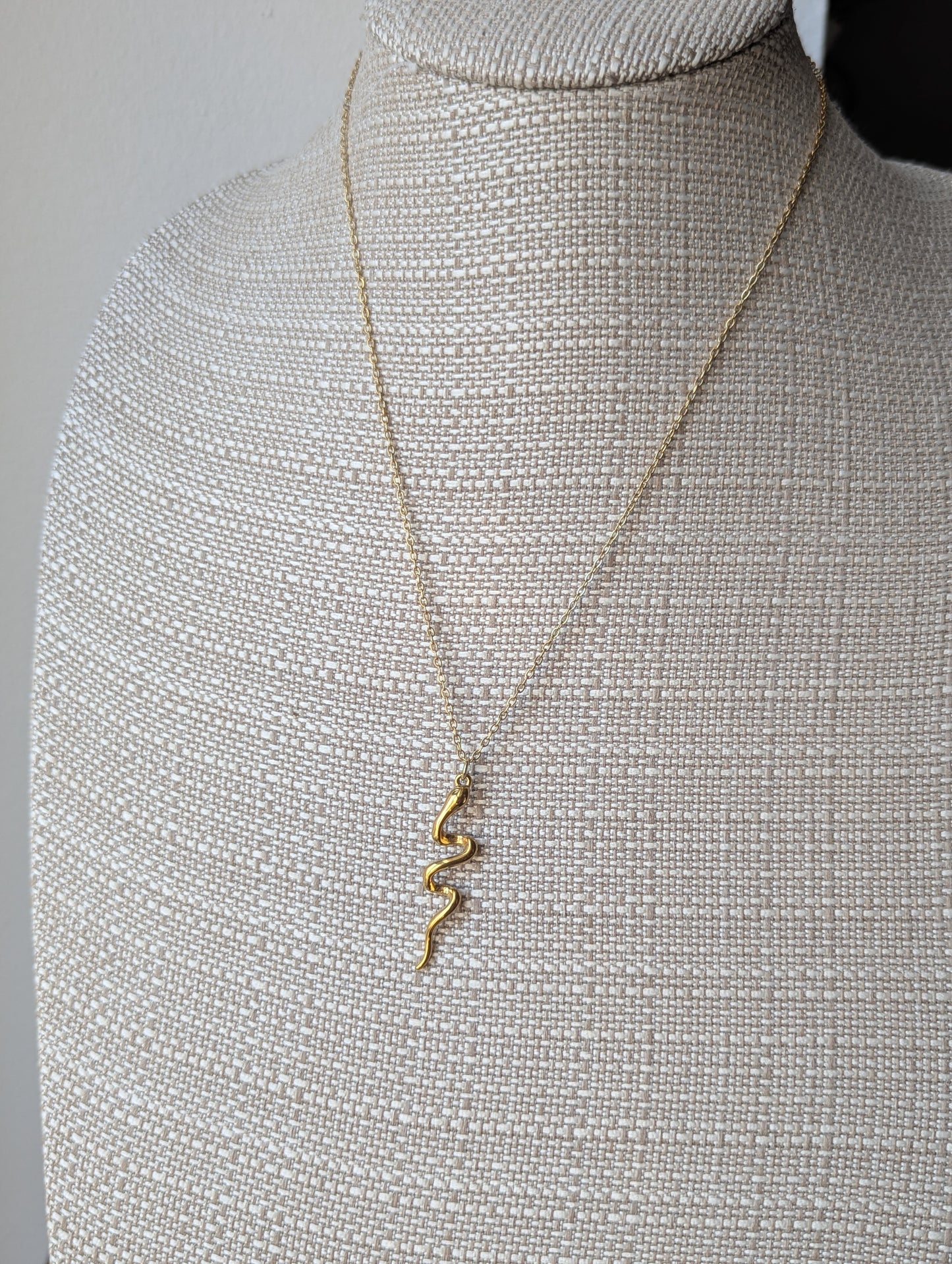 Gold Twisted Snake Necklace