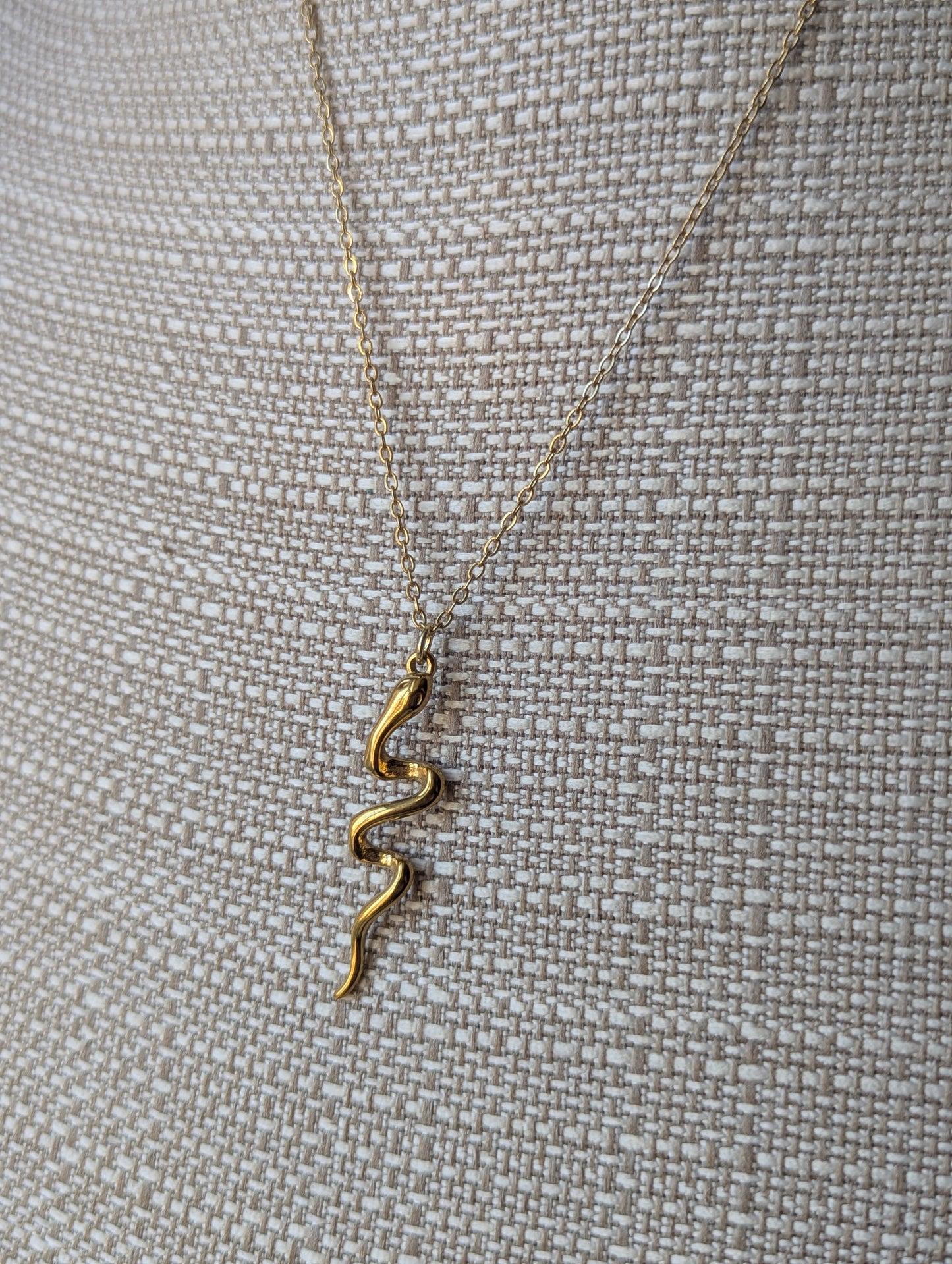 Gold Twisted Snake Necklace