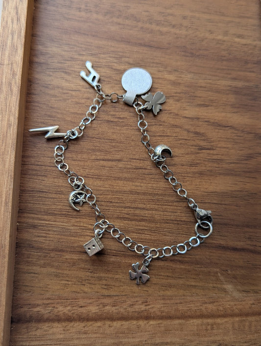 Mixed Silver Charm Bracelet #1