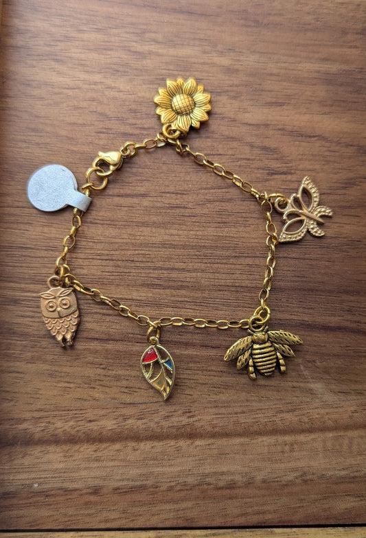 Mixed Gold Charm Bracelet #2