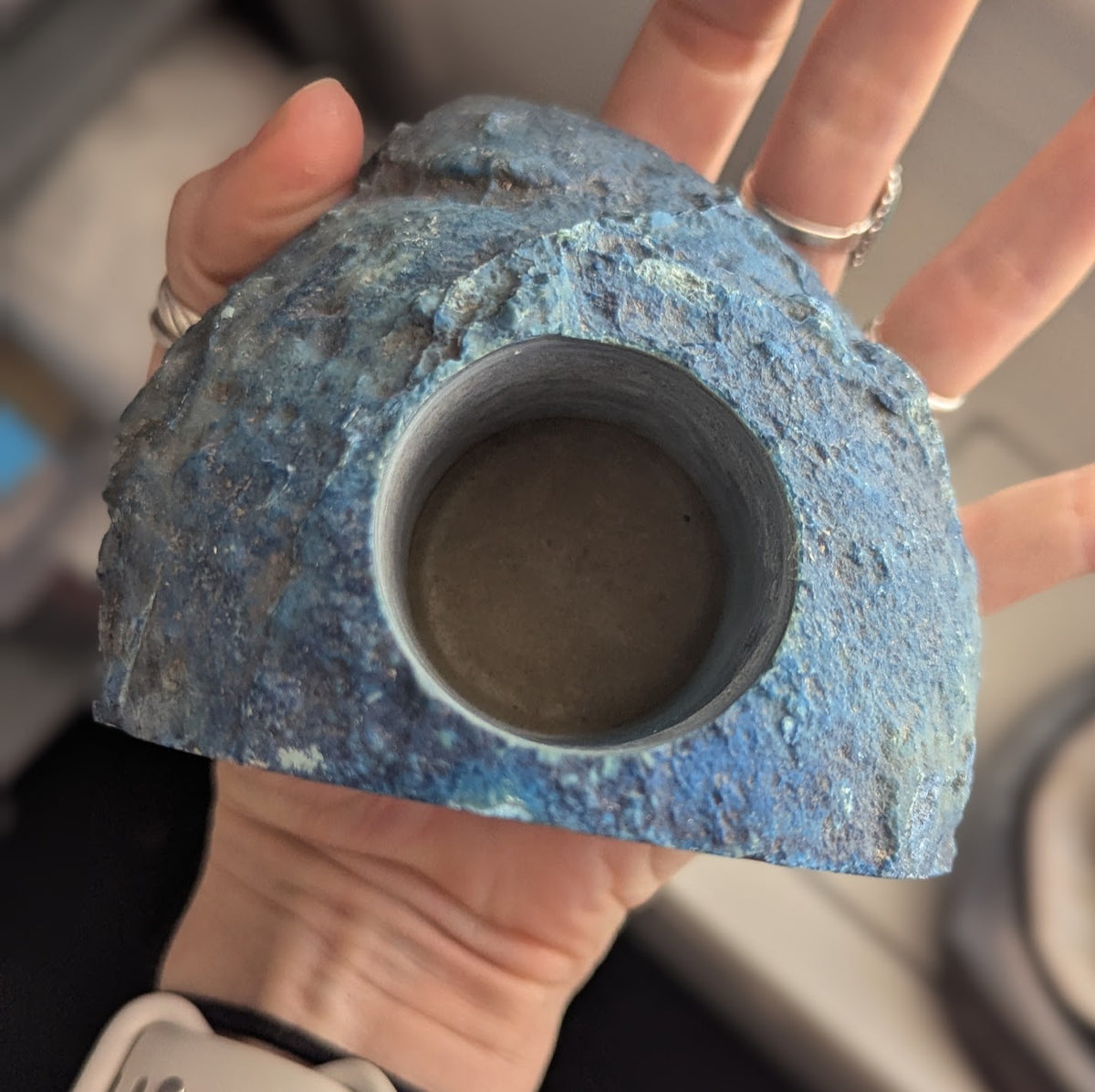 Blue Agate Tea Light Holder (Various Options Available)