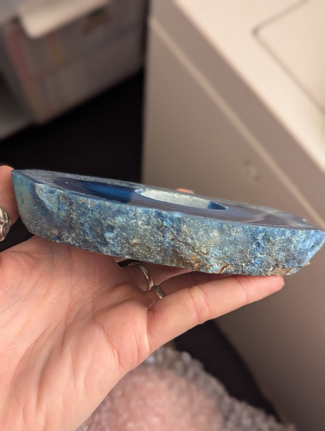 Blue Agate Tea Light Holder (Various Options Available)