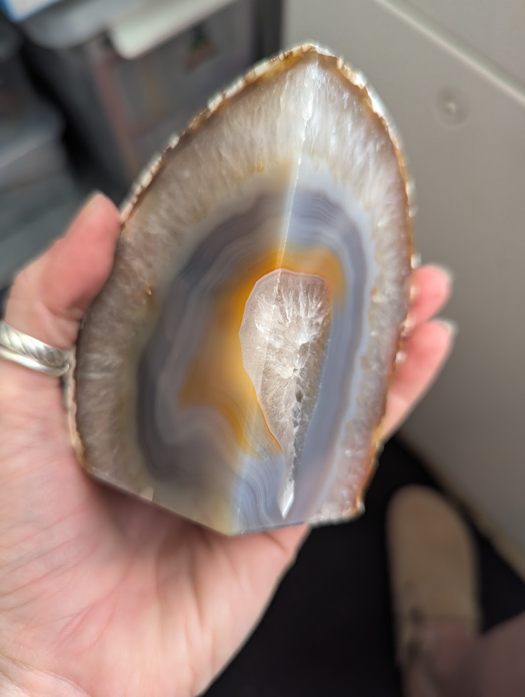 Agate Slice Bookends