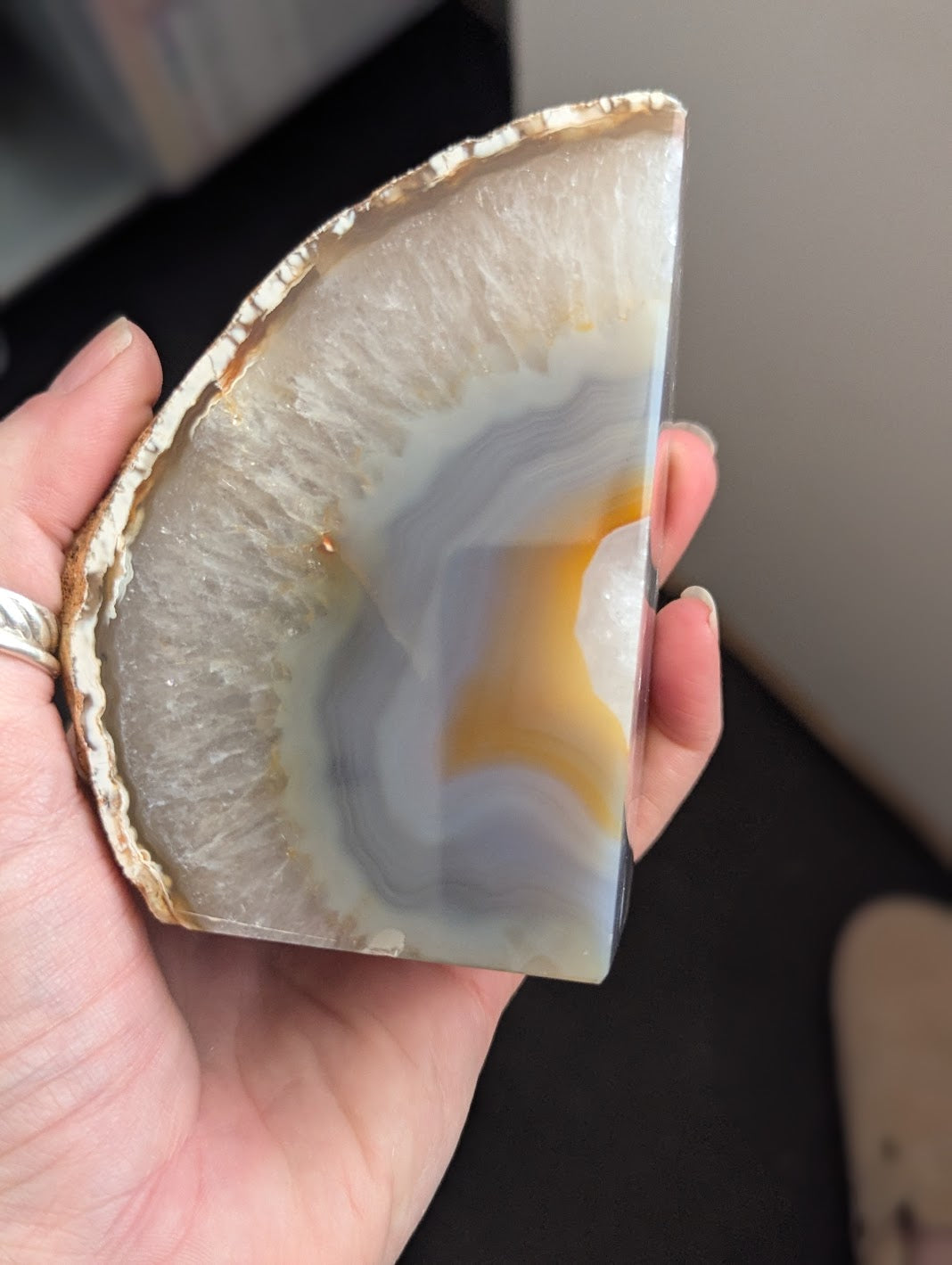 Agate Slice Bookends