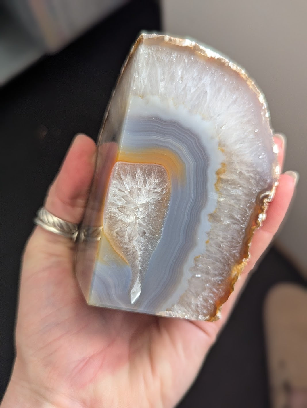 Agate Slice Bookends