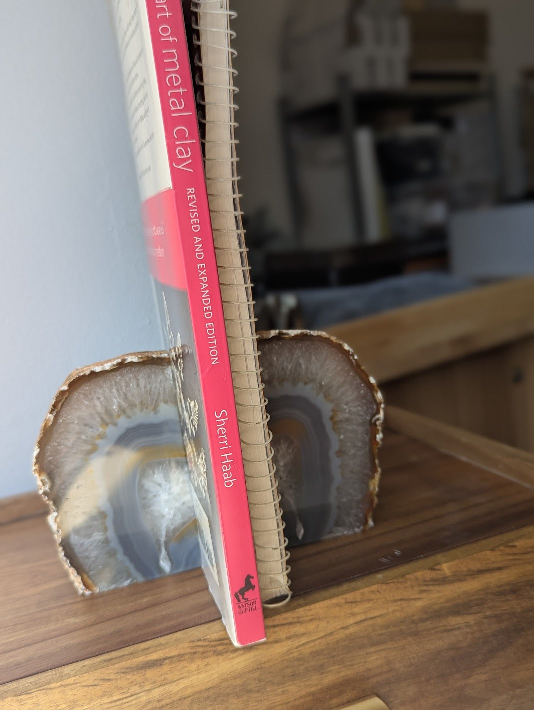 Agate Slice Bookends