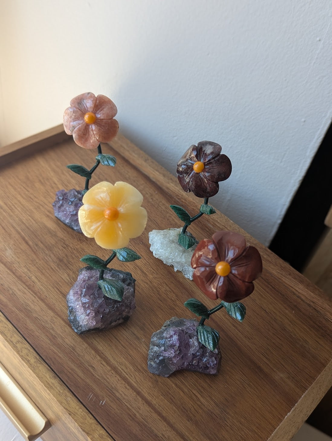 Carved Gemstone Flower