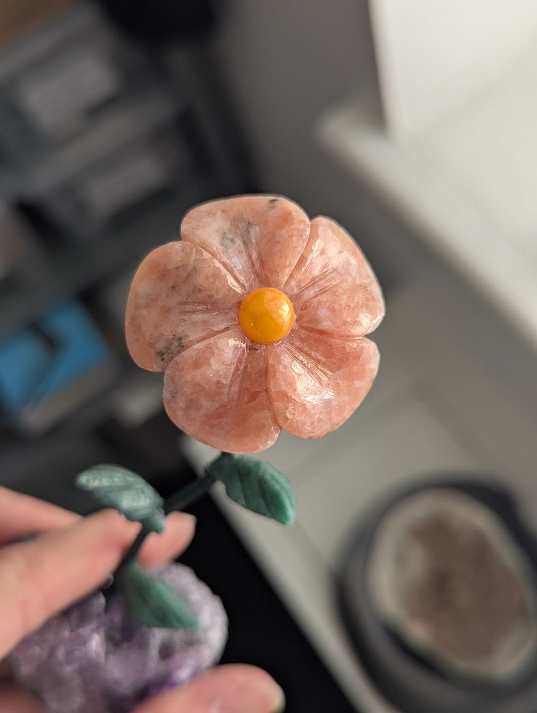 Carved Gemstone Flower