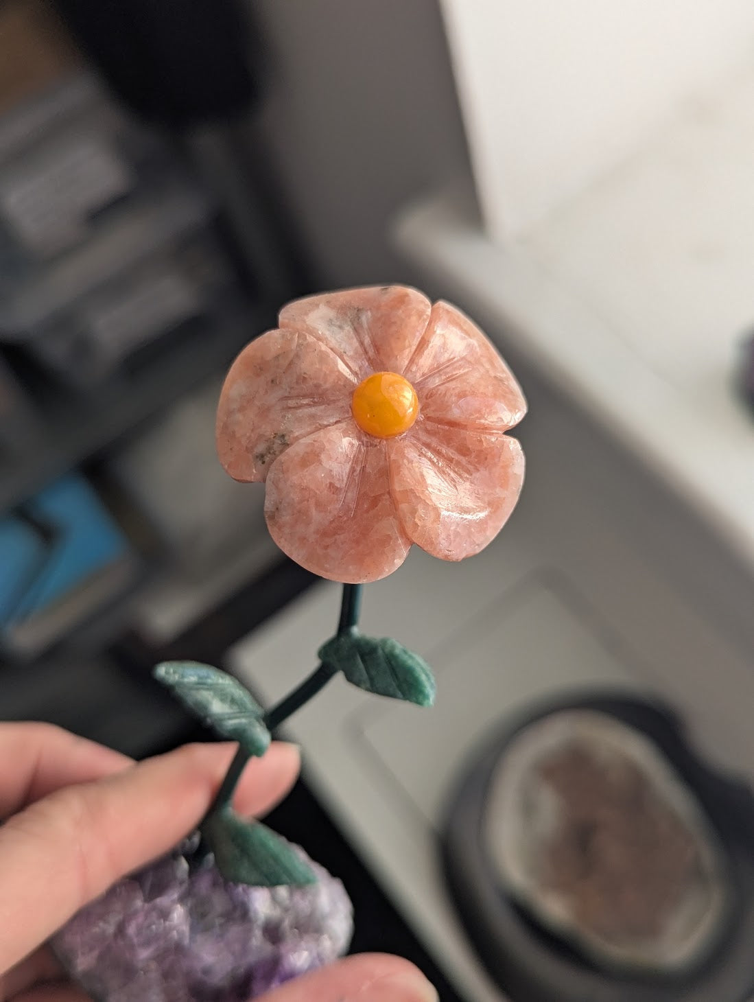 Carved Gemstone Flower