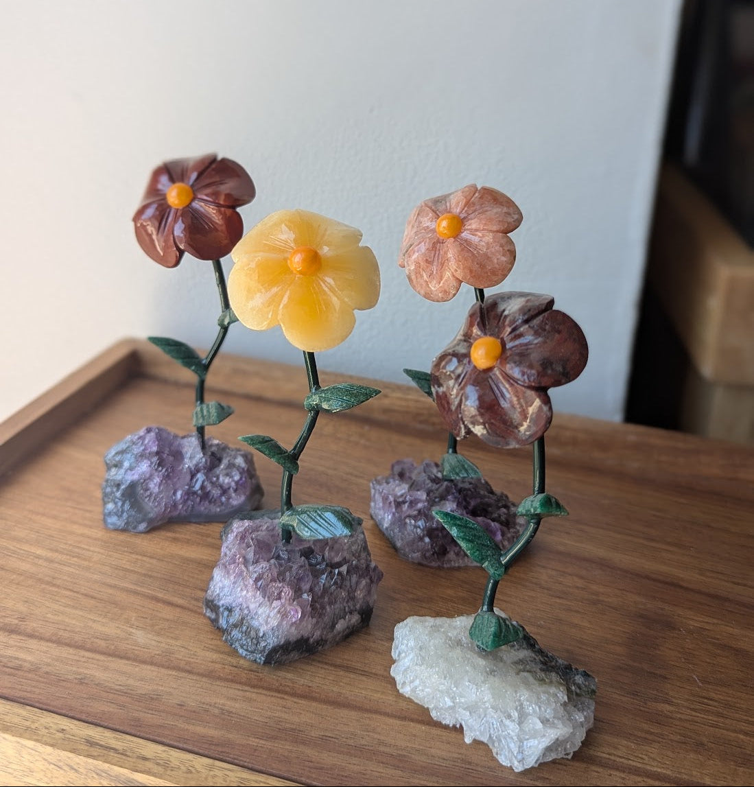 Carved Gemstone Flower