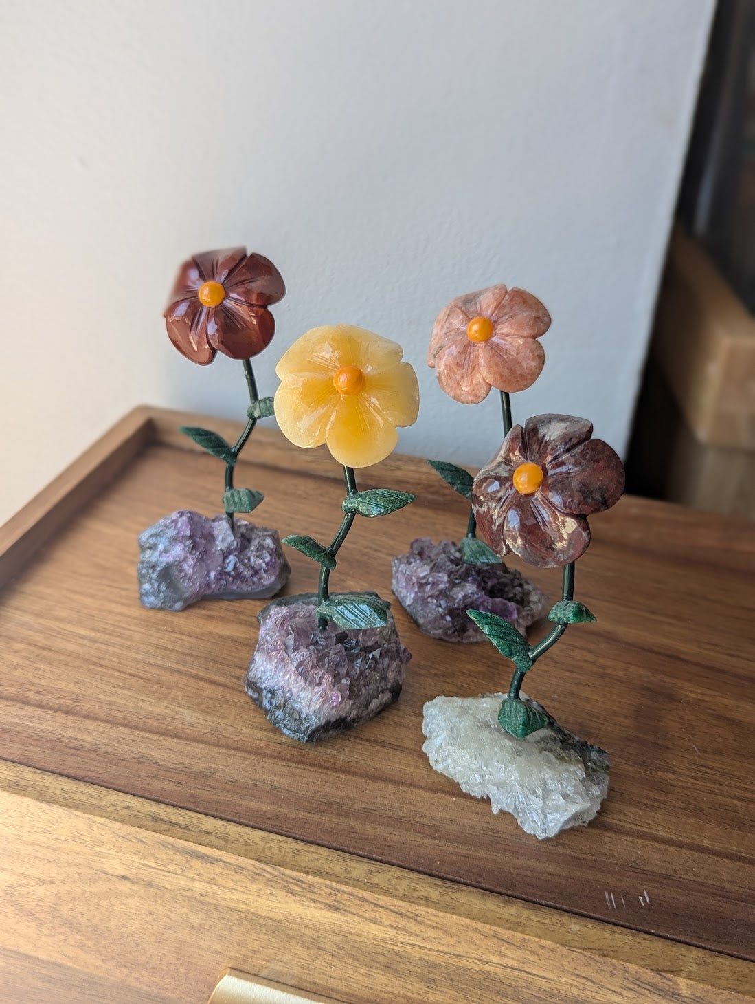 Carved Gemstone Flower