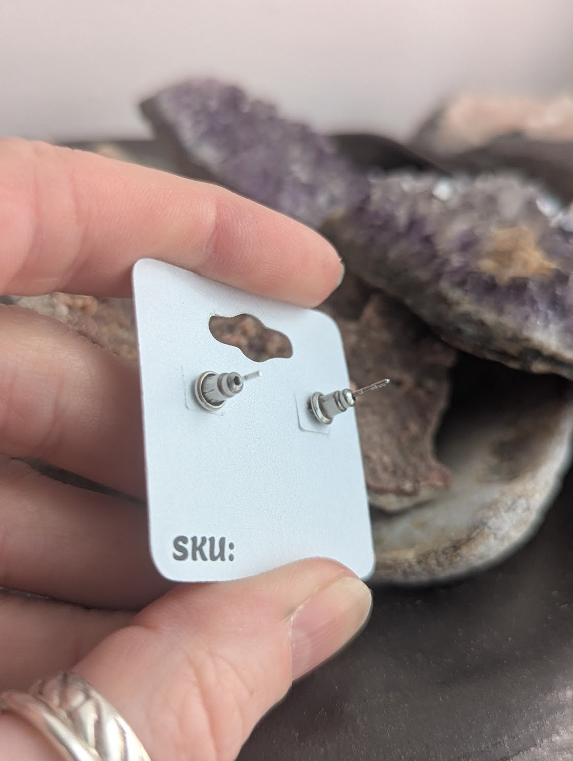 Monstera Leaf Silver Stainless Studs