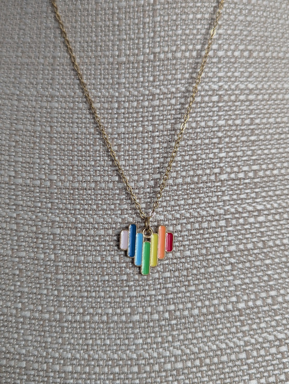 Rainbow Pride Gold Necklace 19" Chain (Various Styles Available)